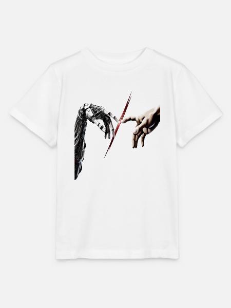 Mensch Roboter Berührung – Michelangelo Symbiose - Stanley/Stella Kinder T-Shirt MINI CREATOR - Weiß