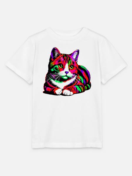 Katze - Stanley/Stella Kinder T-Shirt MINI CREATOR - Weiß