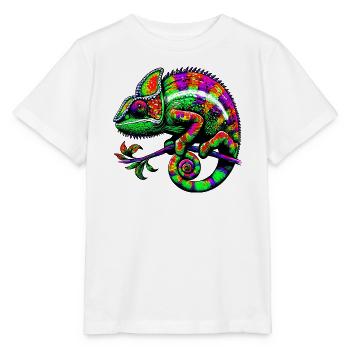 Chamäleon - Stanley/Stella Kinder T-Shirt MINI CREATOR  - Weiß - Vorne - Maike (125cm)