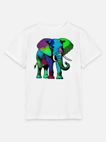 Elefant - Stanley/Stella Kinder T-Shirt MINI CREATOR  - Weiß