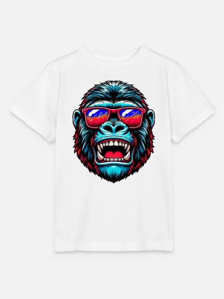 Gorillas mit Sonnenbrille - Stanley/Stella Kinder T-Shirt MINI CREATOR - Weiß