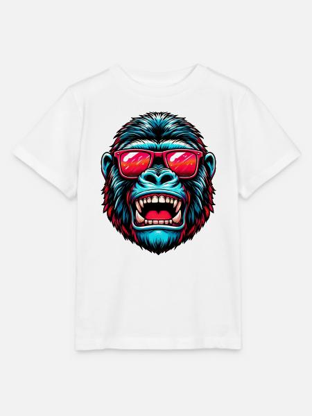 Gorillas mit Sonnenbrille - Stanley/Stella Kinder T-Shirt MINI CREATOR - Weiß