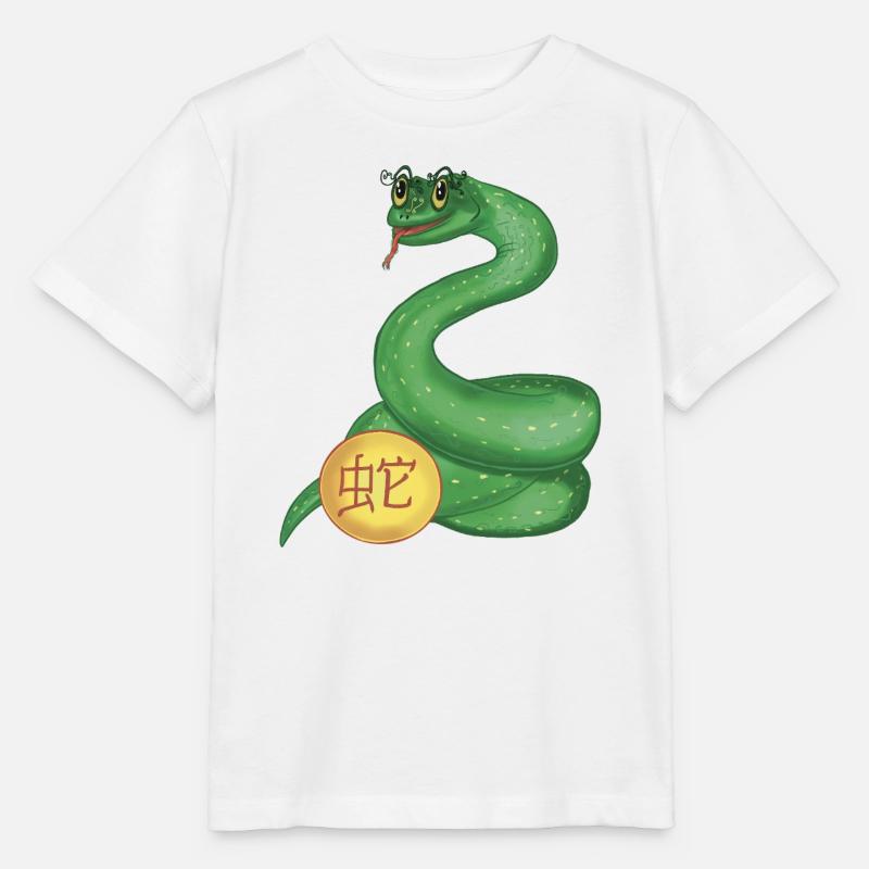 Astrologie Chinoise Serpent - T-shirt bio MINI CREATOR Stanley/Stella Enfant - blanc
