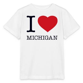 J’ADORE LE MICHIGAN - T-shirt bio MINI CREATOR Stanley/Stella Enfant - blanc - Devant - Maike (125cm)
