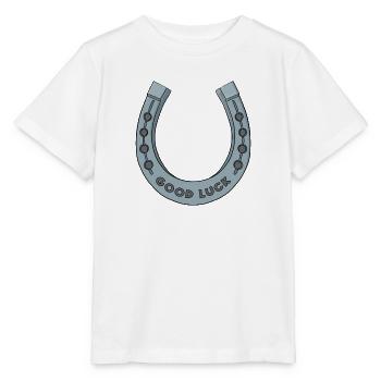 Good Luck Horseshoe - Stanley/Stella MINI CREATOR Kids’ T-Shirt - white - Front - Maike (125cm)
