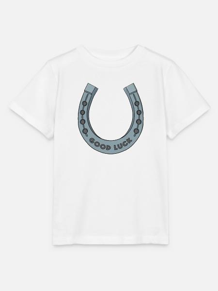 Viel Glück Hufeisen - Stanley/Stella Kinder T-Shirt MINI CREATOR  - Weiß