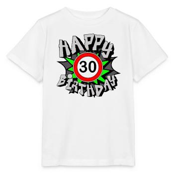 30th Birthday , Airbrush Happy 30 (25) - Stanley/Stella MINI CREATOR Kids’ T-Shirt - white - Front - Maike (125cm)