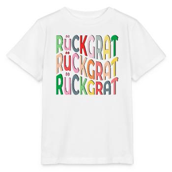 RÜCKGRAT DEMOKRATIE - Stanley/Stella Kinder T-Shirt MINI CREATOR  - Weiß - Vorne - Maike (125cm)