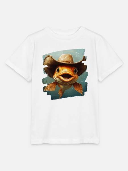 Texas Fishing - Stanley/Stella Kinder T-Shirt MINI CREATOR  - Weiß