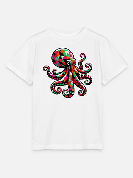 Krake - Stanley/Stella Kinder T-Shirt MINI CREATOR - Weiß