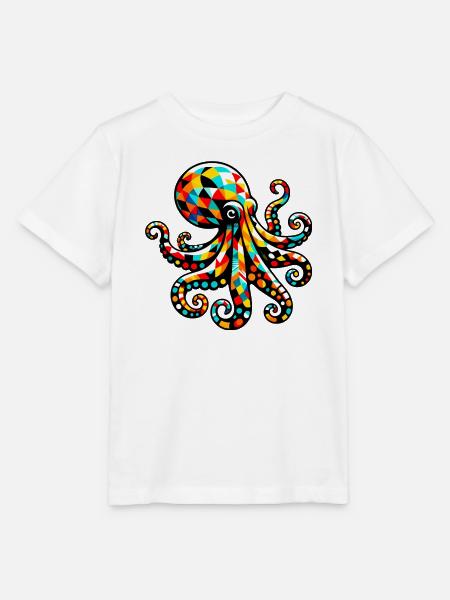 Krake - Stanley/Stella Kinder T-Shirt MINI CREATOR  - Weiß