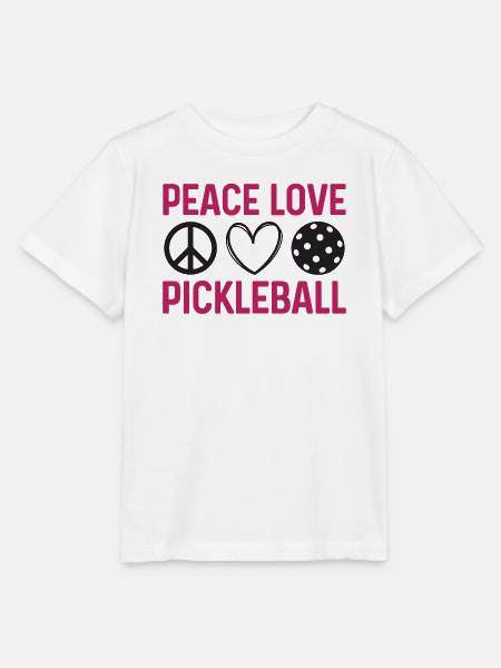 Frieden Liebe Pickleball - Stanley/Stella Kinder T-Shirt MINI CREATOR - Weiß