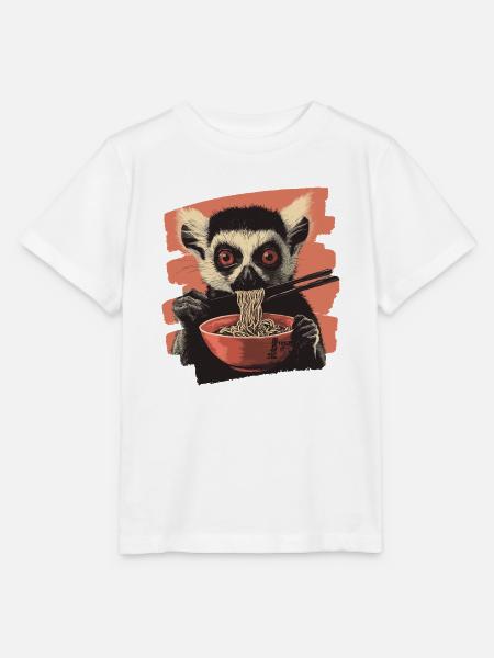 Lemur Ramen - Stanley/Stella Kinder T-Shirt MINI CREATOR - Weiß