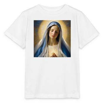 Maria, Katholisch, Heilige Maria, Christin - Stanley/Stella Kinder T-Shirt MINI CREATOR  - Weiß - Vorne - Maike (125cm)