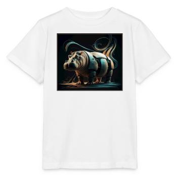 Hippopotame mécanique - T-shirt bio MINI CREATOR Stanley/Stella Enfant - blanc - Devant - Maike (125cm)