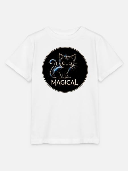 Magische Katze - Stanley/Stella Kinder T-Shirt MINI CREATOR - Weiß