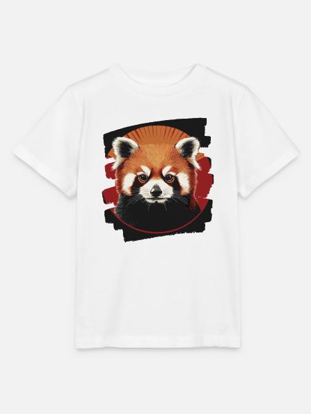 Roter Panda Retro - Stanley/Stella Kinder T-Shirt MINI CREATOR - Weiß