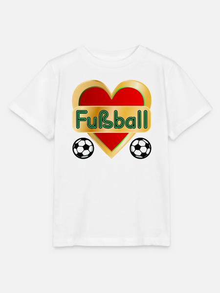 HERZ FUßBALL - Stanley/Stella Kinder T-Shirt MINI CREATOR - Weiß