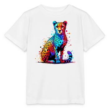 Guépard - T-shirt bio MINI CREATOR Stanley/Stella Enfant - blanc - Devant - Maike (125cm)