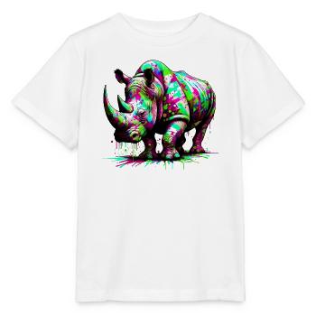 Rhinoceros - Stanley/Stella MINI CREATOR Kids’ T-Shirt - white - Front - Maike (125cm)