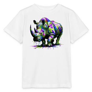 Rhinoceros - Stanley/Stella MINI CREATOR Kids’ T-Shirt - white - Front - Maike (125cm)
