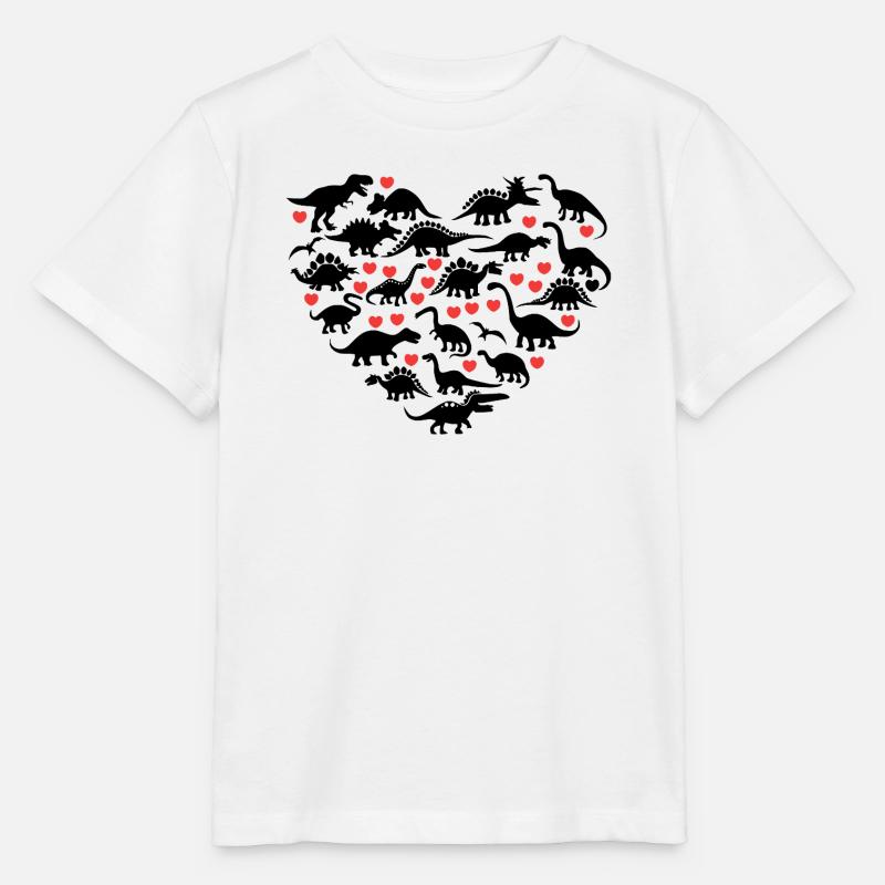 Ich liebe Dinosaurier - Stanley/Stella Kinder T-Shirt MINI CREATOR  - Weiß