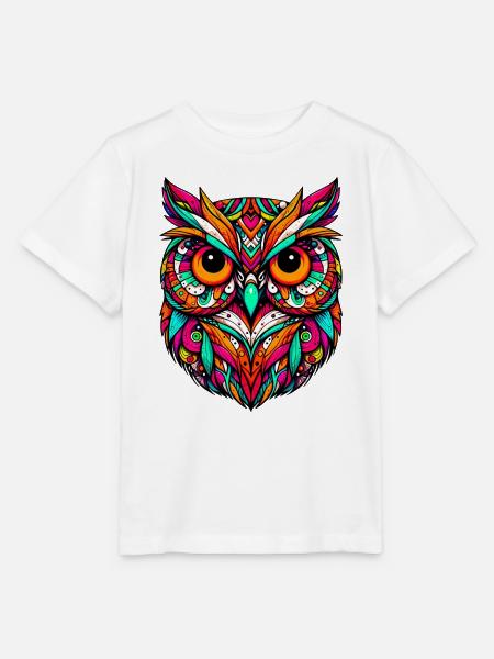 Eule - Stanley/Stella Kinder T-Shirt MINI CREATOR  - Weiß