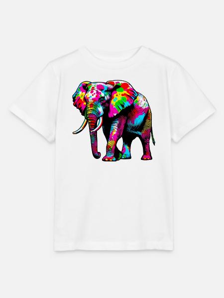 Elefant - Stanley/Stella Kinder T-Shirt MINI CREATOR  - Weiß