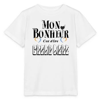 Mon Bonheur C'est d'Etre Grand Mère - T-shirt bio MINI CREATOR Stanley/Stella Enfant - blanc - Devant - Maike (125cm)