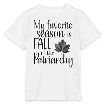 my favorite season is fall of the patriarchy - Stanley/Stella MINI CREATOR Kids’ T-Shirt - white - Front - Maike (125cm)