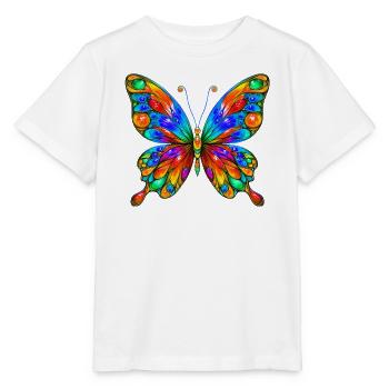 Schmetterling - Stanley/Stella Kinder T-Shirt MINI CREATOR  - Weiß - Vorne - Maike (125cm)