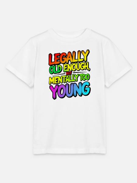 Legally old enough - Stanley/Stella Kinder T-Shirt MINI CREATOR  - Weiß