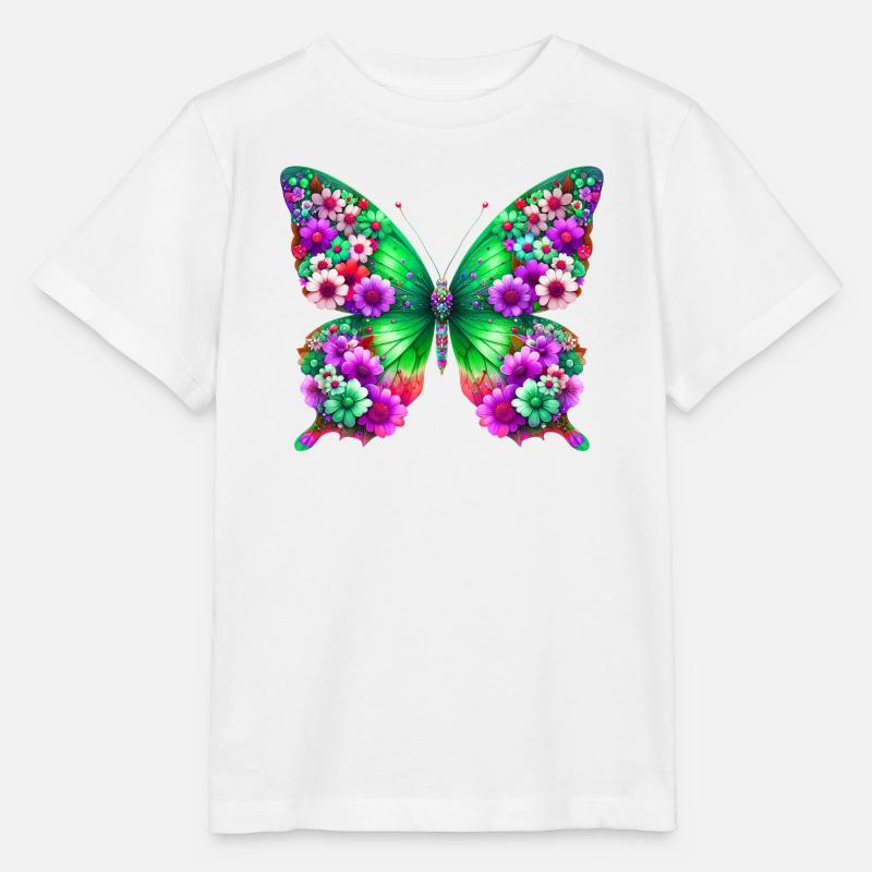 Schmetterling - Stanley/Stella Kinder T-Shirt MINI CREATOR  - Weiß