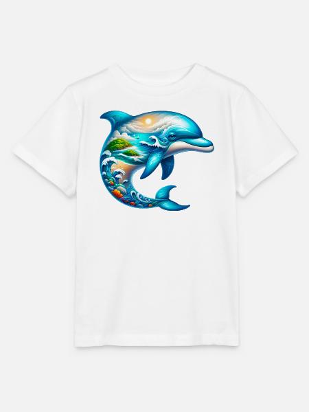 Delfin - Stanley/Stella Kinder T-Shirt MINI CREATOR - Weiß