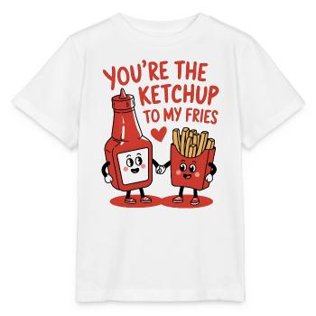 Du bist der Ketchup für meine Pommes - Stanley/Stella Kinder T-Shirt MINI CREATOR  - Weiß - Vorne - Maike (125cm)