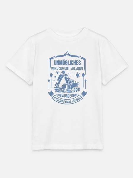 Baggerfahrer Unmögliches sofort erledigt - Stanley/Stella Kinder T-Shirt MINI CREATOR - Weiß
