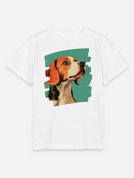 Beagle - Stanley/Stella Kinder T-Shirt MINI CREATOR  - Weiß