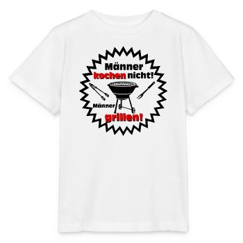 Männer grillen – Koch mit Humor - Stanley/Stella Kinder T-Shirt MINI CREATOR  - Weiß - Vorne - Maike (125cm)