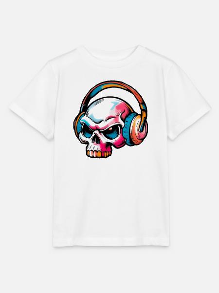 Farbige Schädel Illustration - Stanley/Stella Kinder T-Shirt MINI CREATOR - Weiß