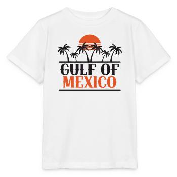 Golf-v-Mexiko-Sonnenuntergangspalmen - Stanley/Stella Kinder T-Shirt MINI CREATOR  - Weiß - Vorne - Maike (125cm)
