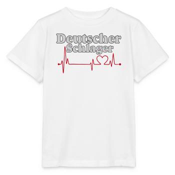 Schlager Party , Schlager Musique , Battement de cœur - T-shirt bio MINI CREATOR Stanley/Stella Enfant - blanc - Devant - Maike (125cm)