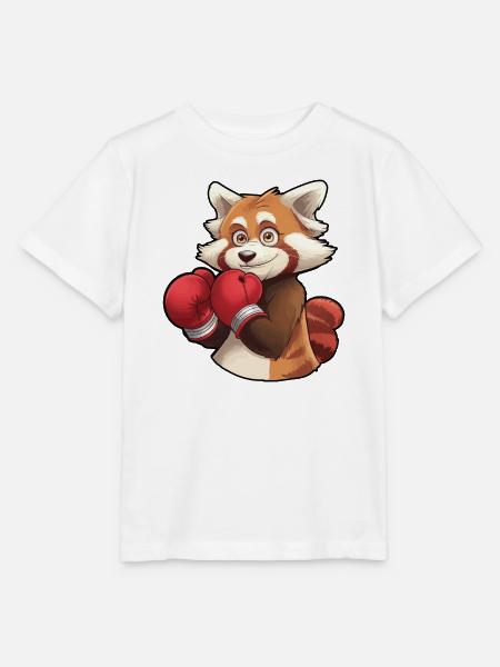 Boxen-Rotpanda-Anhänger - Stanley/Stella Kinder T-Shirt MINI CREATOR  - Weiß