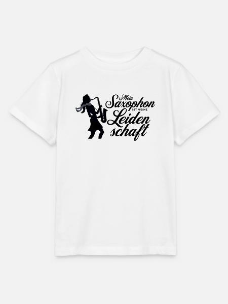 Mein Saxophon ist meine Leidenschaft - Stanley/Stella Kinder T-Shirt MINI CREATOR - Weiß