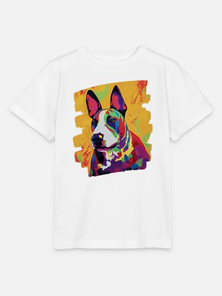 Bullterrier Kampfhund - Stanley/Stella Kinder T-Shirt MINI CREATOR - Weiß