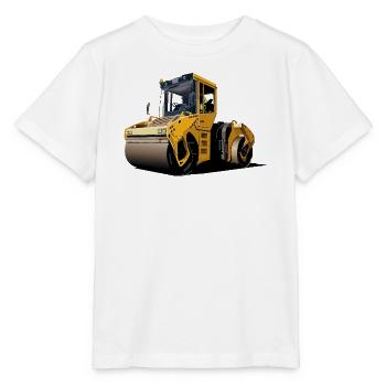 Rouleau compresseur - T-shirt bio MINI CREATOR Stanley/Stella Enfant - blanc - Devant - Maike (125cm)