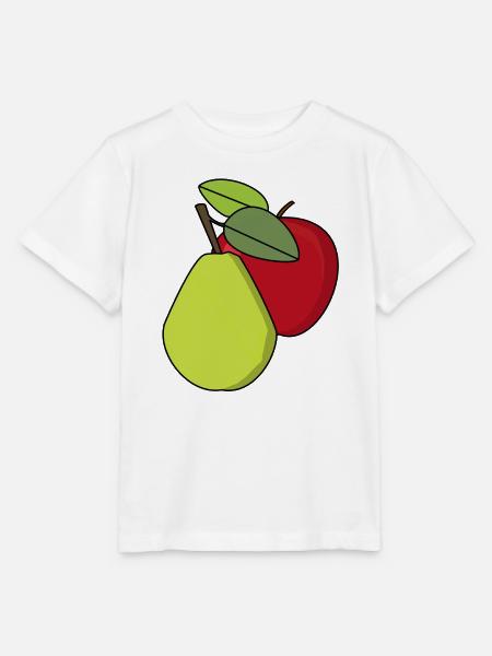 Obst Früchte Apfel Birne - Stanley/Stella Kinder T-Shirt MINI CREATOR  - Weiß
