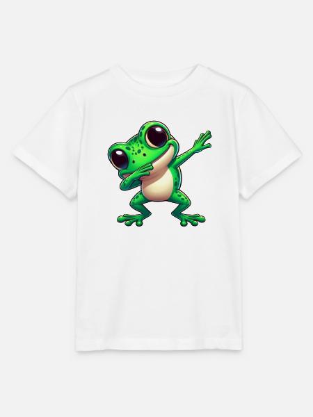 Cooler Frosch Dabbing Trendige Kröte - Stanley/Stella Kinder T-Shirt MINI CREATOR - Weiß