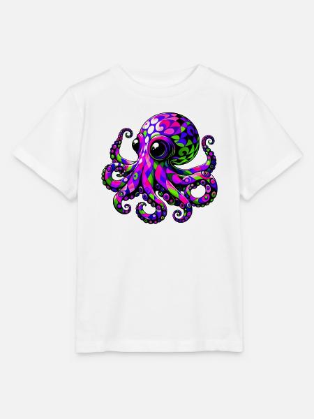Krake - Stanley/Stella Kinder T-Shirt MINI CREATOR - Weiß