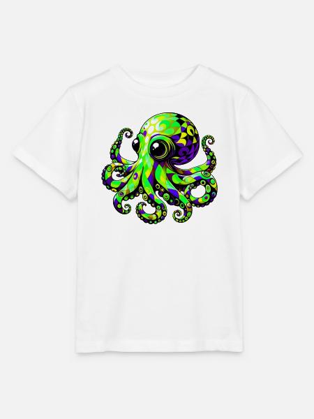 Krake - Stanley/Stella Kinder T-Shirt MINI CREATOR - Weiß
