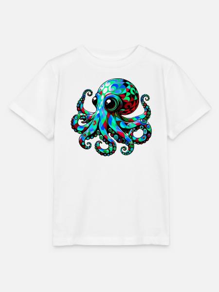 Krake - Stanley/Stella Kinder T-Shirt MINI CREATOR - Weiß